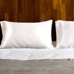 Satin Pillow Case - White - Set of 2